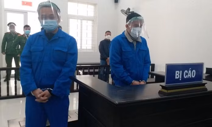 Hải và Long tại phiên xét xử