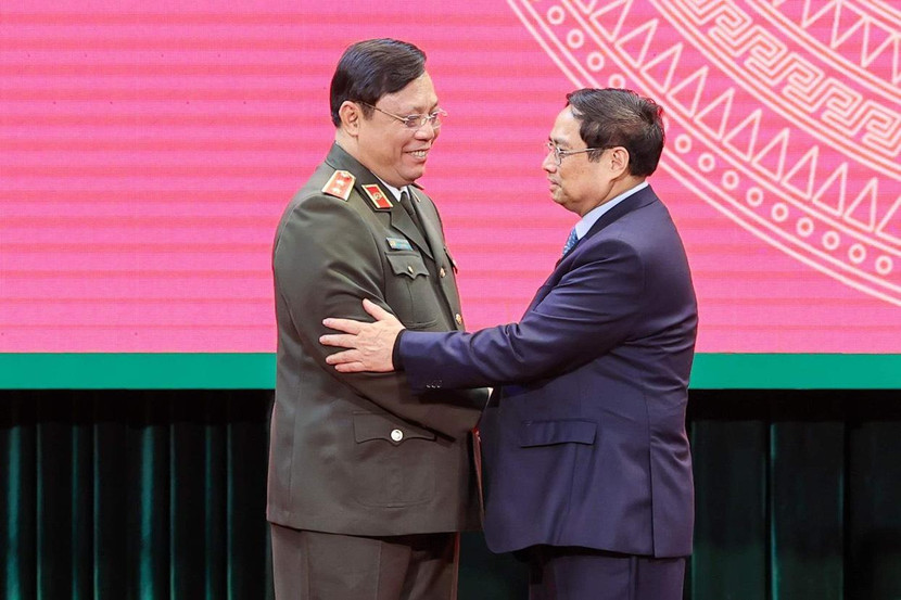 Thủ tướng Phạm Minh Chính và Trung tướng Nguyễn Hải Trung, Giám đốc CATP Hà Nội