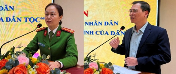 Các đồng chí lãnh đạo phường, Công an phường phát biểu tại hội nghị Các đồng chí lãnh đạo phường, Công an phường phát biểu tại hội nghị