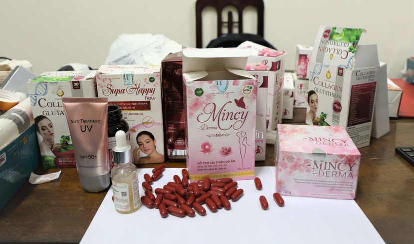 Mãu sản phẩm cơ quan Công an thu giữ