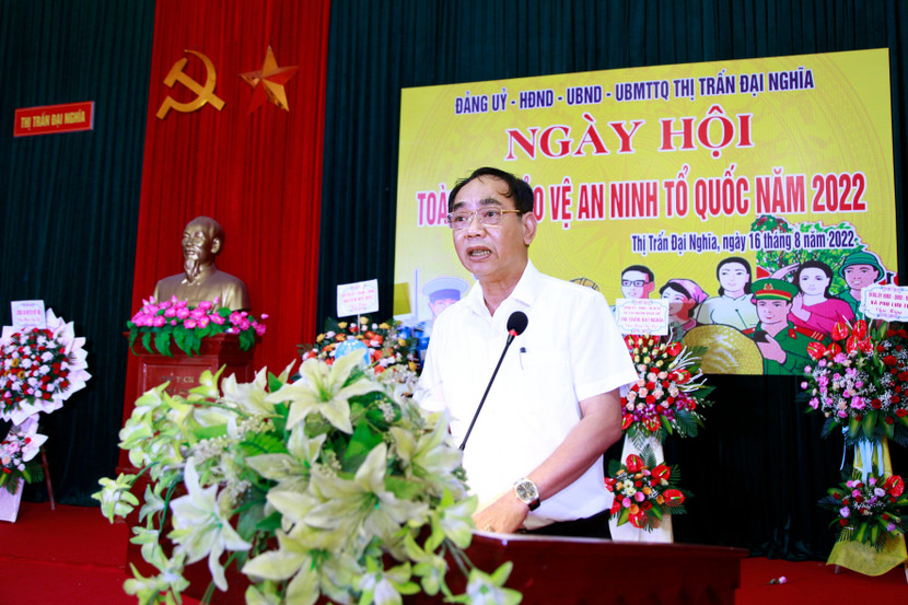 Đồng chí Đỗ Trung Hai - Phó Bí thư Thường trực Huyện uỷ Mỹ Đức phát biểu tại hội nghị Đồng chí Đỗ Trung Hai - Phó Bí thư Thường trực Huyện uỷ Mỹ Đức phát biểu tại hội nghị