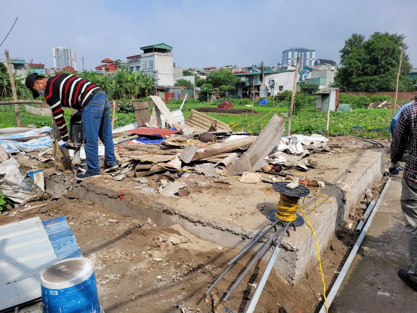 Xử lý 1 công trình vi phạm tại phường Khương Đình