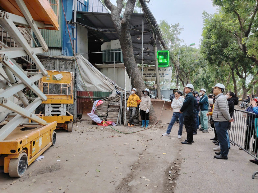 Khu vực thuộc phạm vi cưỡng chế được phong tỏa