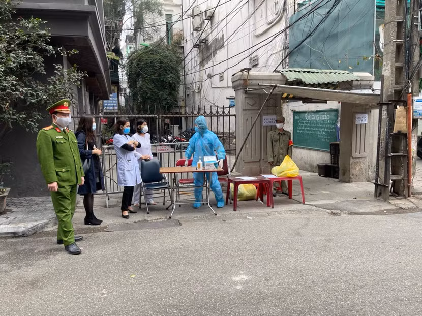 Khu vực ngõ Yên Thế đã hoàn tất công tác phong tỏa