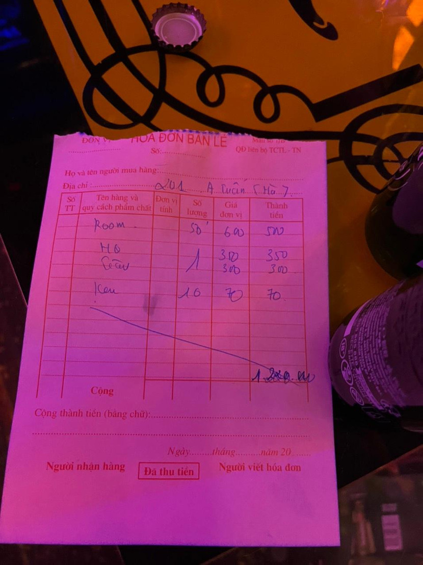 Phiếu thanh toán cho cuộc hát