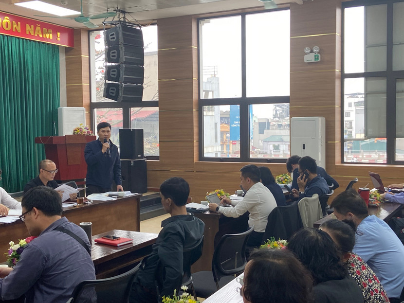 Đại diện lãnh đạo BQL dự án quận Hai Bà Trưng thông tin, khẳng định mục tiêu quan trọng của dự án là phục vụ tốt hơn nữa nhu cầu đi lại của người dân