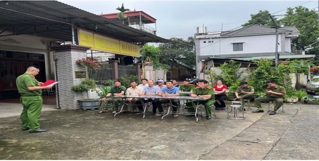 Đại diện các lực lượng tham gia diễn tập