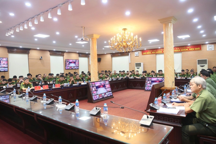 Hình ảnh tại điểm cầu CATP Hà Nội