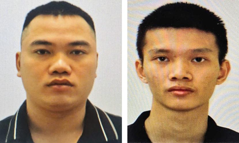 Đối tượng Vũ Quang Quỳnh (trái) và Lê Việt Hoàng. Đối tượng Vũ Quang Quỳnh (trái) và Lê Việt Hoàng.