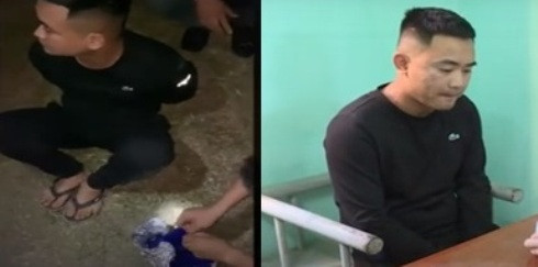 Đối tượng Huy thời điểm bị bắt quả tang và tại CQĐT Đối tượng Huy thời điểm bị bắt quả tang và tại CQĐT