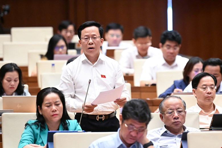 Đại biểu Lê Minh Nam (đoàn Hậu Giang) phát biểu Đại biểu Lê Minh Nam (đoàn Hậu Giang) phát biểu