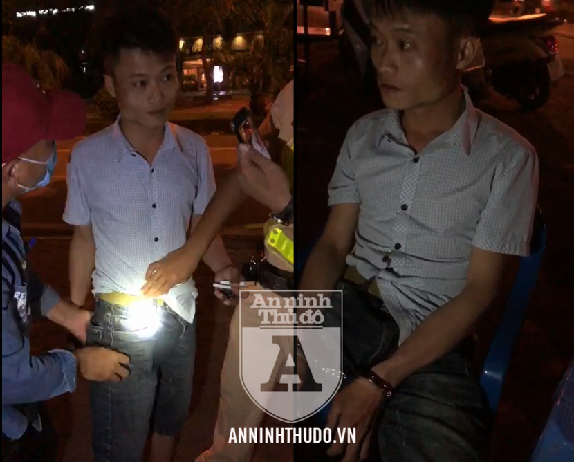 Người đàn ông không đội mũ bảo hiểm, giấu ma túy trong túi quần