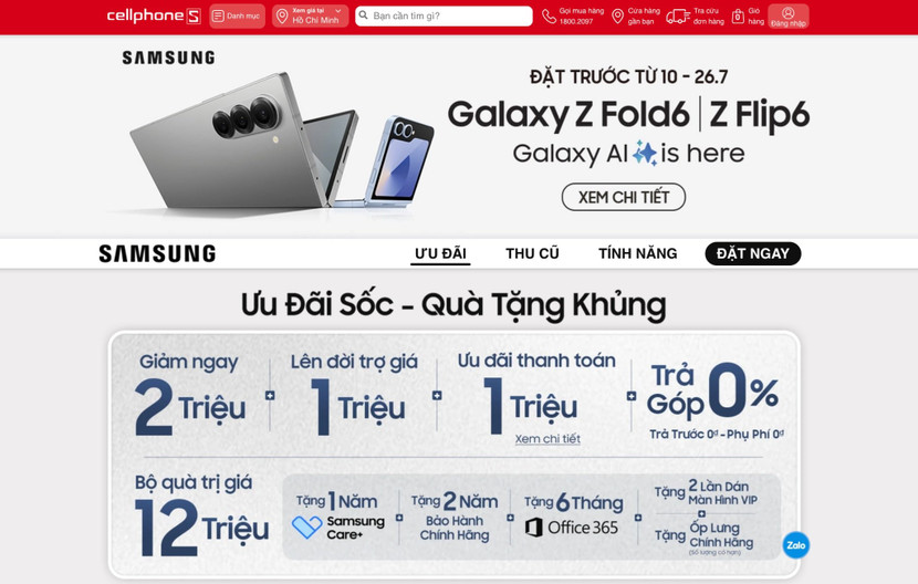 Z Flip 6 là siêu phẩm gập mới rất đáng trải nghiệm - đặt ngay tại CellphoneS