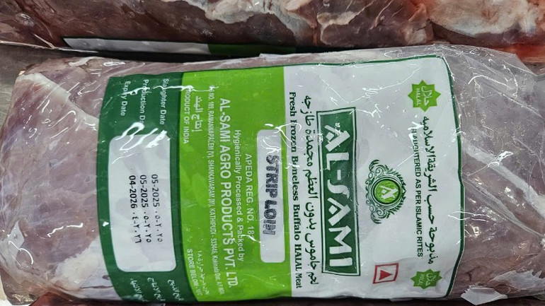 Thịt trâu...giả thịt bò nhập khẩu bị lực lượng thuộc BCĐ 389 thành phố Hà Nội phát hiện