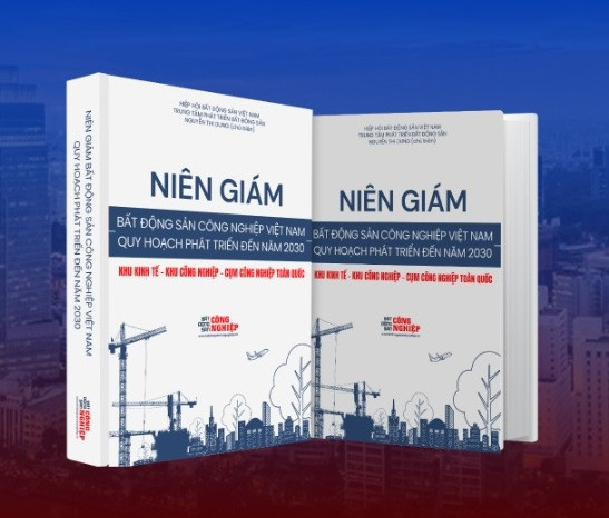 Thiết kế đồ họa trang bìa dự kiến của “Niên giám Bất động sản Công nghiệp Việt Nam – Quy hoạch phát triển đến năm 2030”