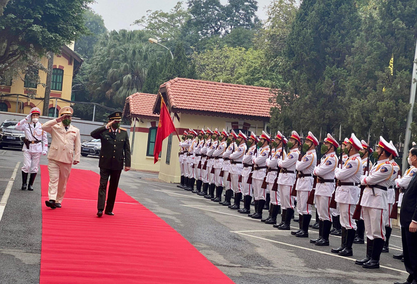 Đại tướng Tô Lâm duyệt đội Danh dự CATP Hà Nội