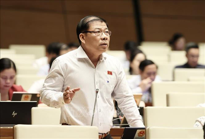 Đại biểu Nguyễn Thanh Sang (đoàn TP.HCM) thảo luận