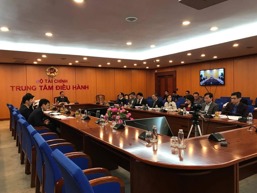 Hội nghị trực tuyến về tỉnh hình thu ngân sách năm 2020 tại điểm cầu Bộ Tài chính Hội nghị trực tuyến về tỉnh hình thu ngân sách năm 2020 tại điểm cầu Bộ Tài chính