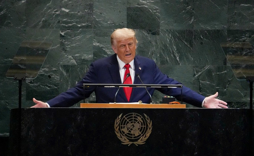 Tổng thống Mỹ Donald Trump khi phát biểu tại Phiên họp cấp cao Đại hội đồng LHQ khóa 80 đã mời fan hâm mộ thế giới đến Mỹ dự World Cup 2026 Tổng thống Mỹ Donald Trump khi phát biểu tại Phiên họp cấp cao Đại hội đồng LHQ khóa 80 đã mời fan hâm mộ thế giới đến Mỹ dự World Cup 2026