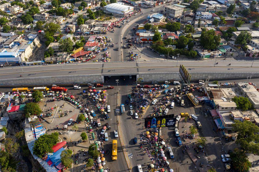 Một khu chợ ở Thủ đô Port-au-Prince, Haiti vào ngày 10-7-2021, 3 ngày sau vụ ám sát Tổng thống Jovenel Moise
