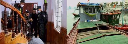 Cơ quan Công an thực hiện lệnh khám xét đối với đối tượng trong vụ án