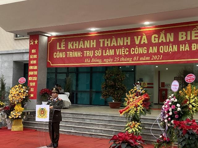 Thiếu tướng Đoàn Ngọc Hùng phát biểu tại lễ khánh thành