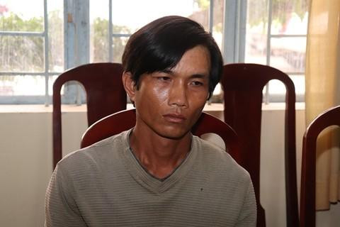 Đối tượng Nguyễn Hoàng Vũ tại cơ quan công an