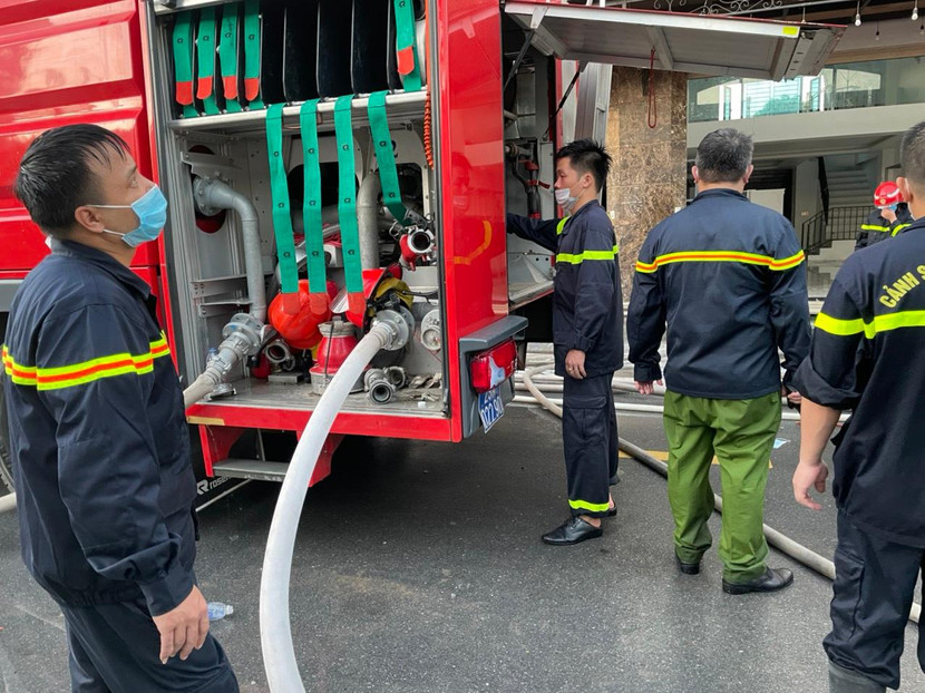 Nguồn nước tại chỗ của khu biệt thự đã hỗ trợ tích cực cho công tác dập lửa