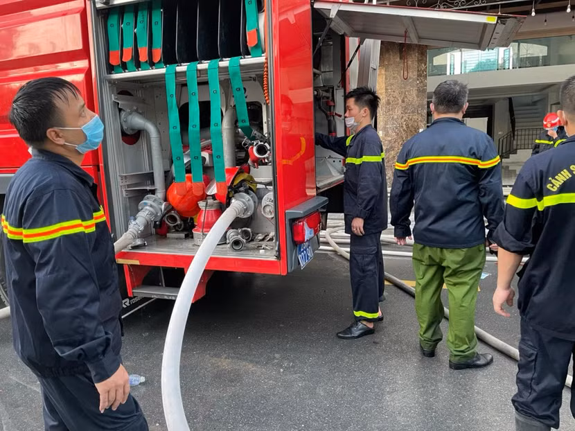 Nguồn nước tại chỗ của khu biệt thự đã hỗ trợ tích cực cho công tác dập lửa