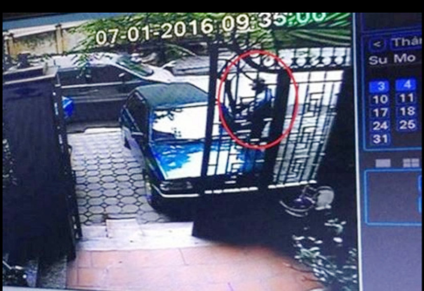 Hình ảnh camera an ninh ghi lại tại thời điểm xảy ra vụ án