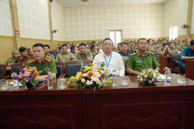 Hội nghị có sự tham dự của các đồng chí lãnh đạo Đảng ủy, UBND, CAP và 145 đội viên lực lượng tham gia bảo vệ ANTT tại cơ sở