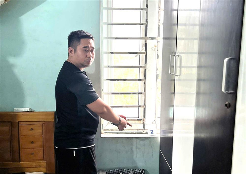 Nơi đối tượng Hoàng Minh Thành tàng trữ vũ khí quân dụng.