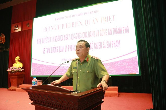 Ngày 16/5/2023, Trung tướng Nguyễn Hải Trung - Ủy viên Ban Thường vụ Thành ủy, Bí thư Đảng ủy, Giám đốc CATP Hà Nội (hiện nay là Thứ trưởng Bộ Dân tộc và tôn giáo) trực tiếp quán triệt Nghị quyết số 18-NQ/ĐUCA ngày 06/4/2023 của Đảng ủy CATP, về “Tăng cường quản lý, phòng ngừa cán bộ chiến sỹ sai phạm trong CATP Hà Nội”.