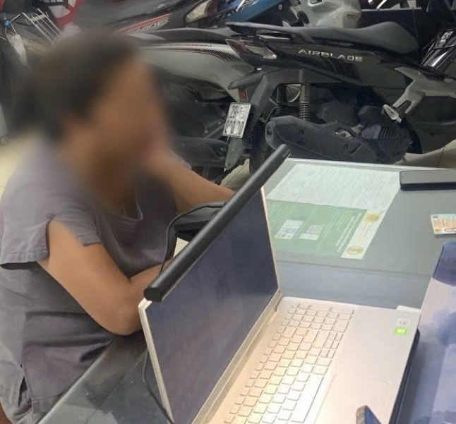 Chị N.T.M.G tại cơ quan Công an