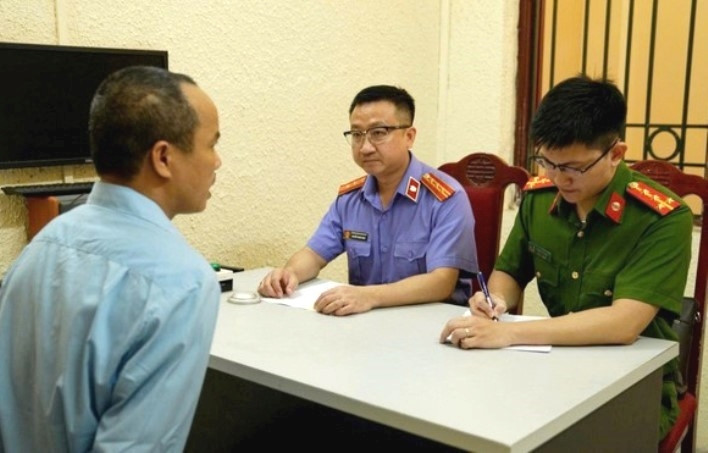 CQĐT ghi lời khai của bị can trong vụ án