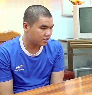 Đối tượng Lê Lâm Trường tại cơ quan công an