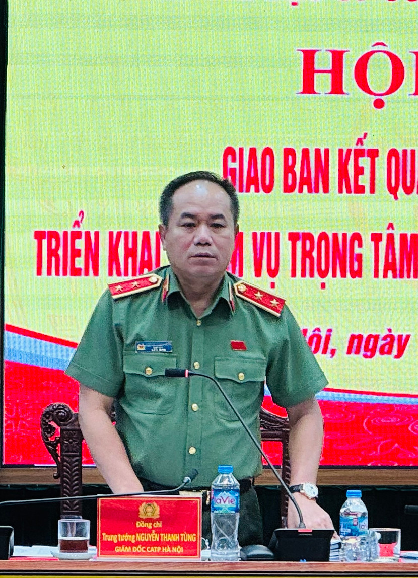 Trung tướng Nguyễn Thanh Tùng phát biểu chỉ đạo hội nghị