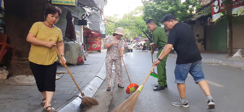 Sự tham gia của CBCS Công an phường Bạch Mai mang nhiều thông điệp tích cực...
