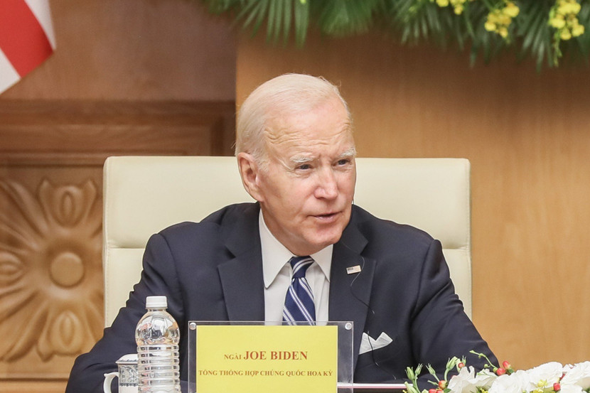 Tổng thống Hoa Kỳ Joe Biden phát biểu tại hội nghị