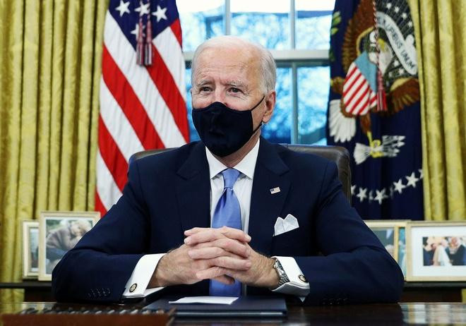 Ông Biden tại Nhà Trắng hôm 20-1 Ông Biden tại Nhà Trắng hôm 20-1