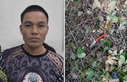 Đối tượng Dũng và con dao dùng đâm chị Trần Đối tượng Dũng và con dao dùng đâm chị Trần