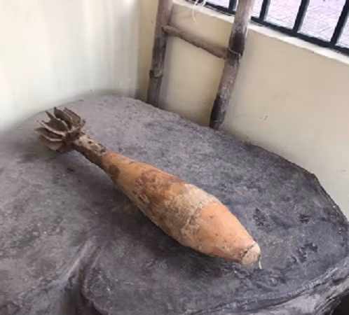 Quả đạn được xác định "nằm" ở sông Hồng từ thời điểm đất nước có chiến tranh