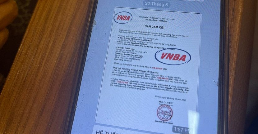 Văn bản giả mạo Hiệp hội Ngân hàng Việt Nam