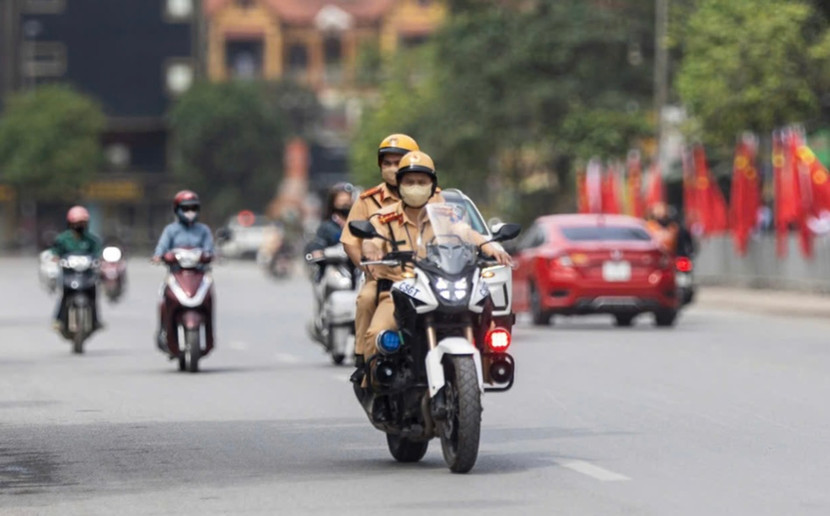 Mô tô chuyên dụng được trang bị cho lực lượng CSGT Hà Nội