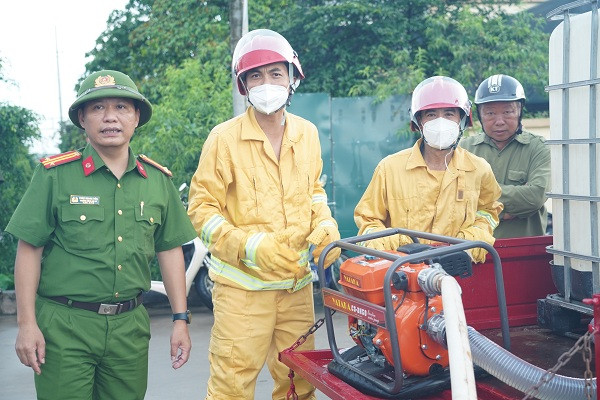 Triển khai diễn tập chữa cháy Triển khai diễn tập chữa cháy