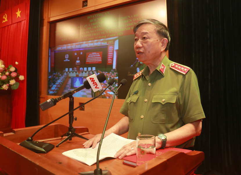 Bộ trưởng Tô Lâm phát biểu chỉ đạo tại hội nghị