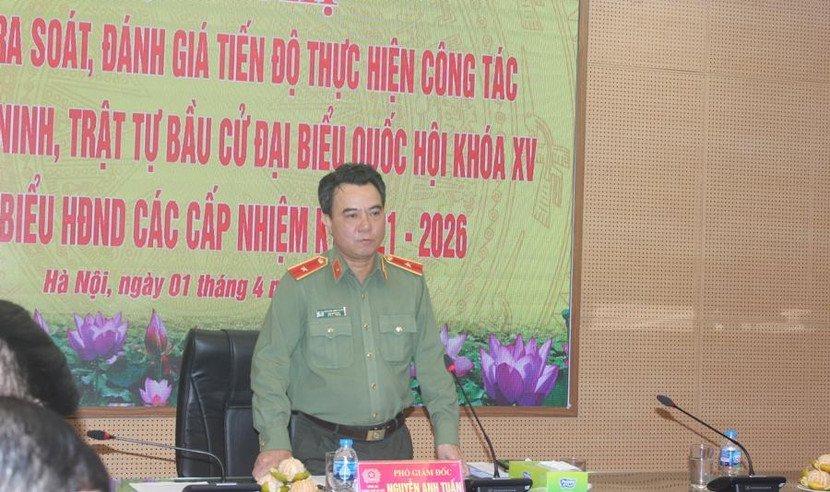 Thiếu tướng Nguyễn Anh Tuấn phát biểu chỉ đạo tại hội nghị