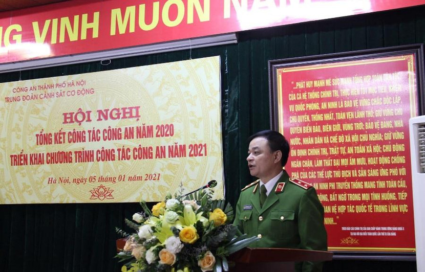 Trung tướng Phạm Quốc Cương, Tư lệnh Bộ Tư lệnh CSCĐ phát biểu chỉ đạo tại Hội nghị Trung tướng Phạm Quốc Cương, Tư lệnh Bộ Tư lệnh CSCĐ phát biểu chỉ đạo tại Hội nghị