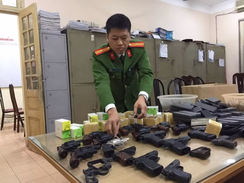 Việc kiểm đếm số vũ khí này được CAP Yên Hòa thực hiện nghiêm, đúng quy định đảm bảo an toàn