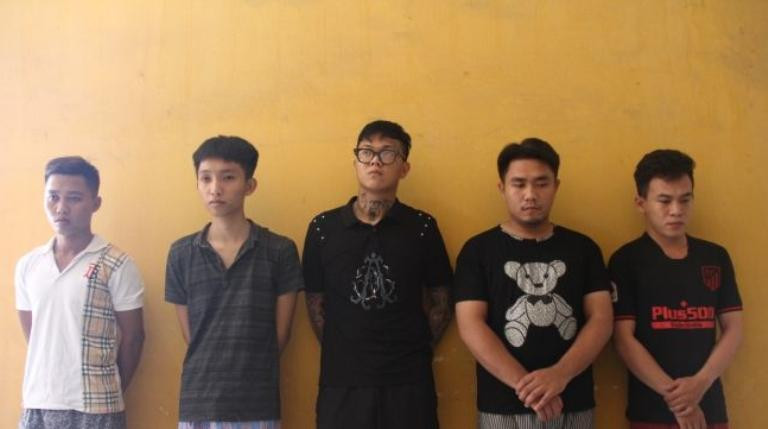 Các đối tượng bị bắt tạm giam, xử lý về hành vi gây rối trật tự công cộng